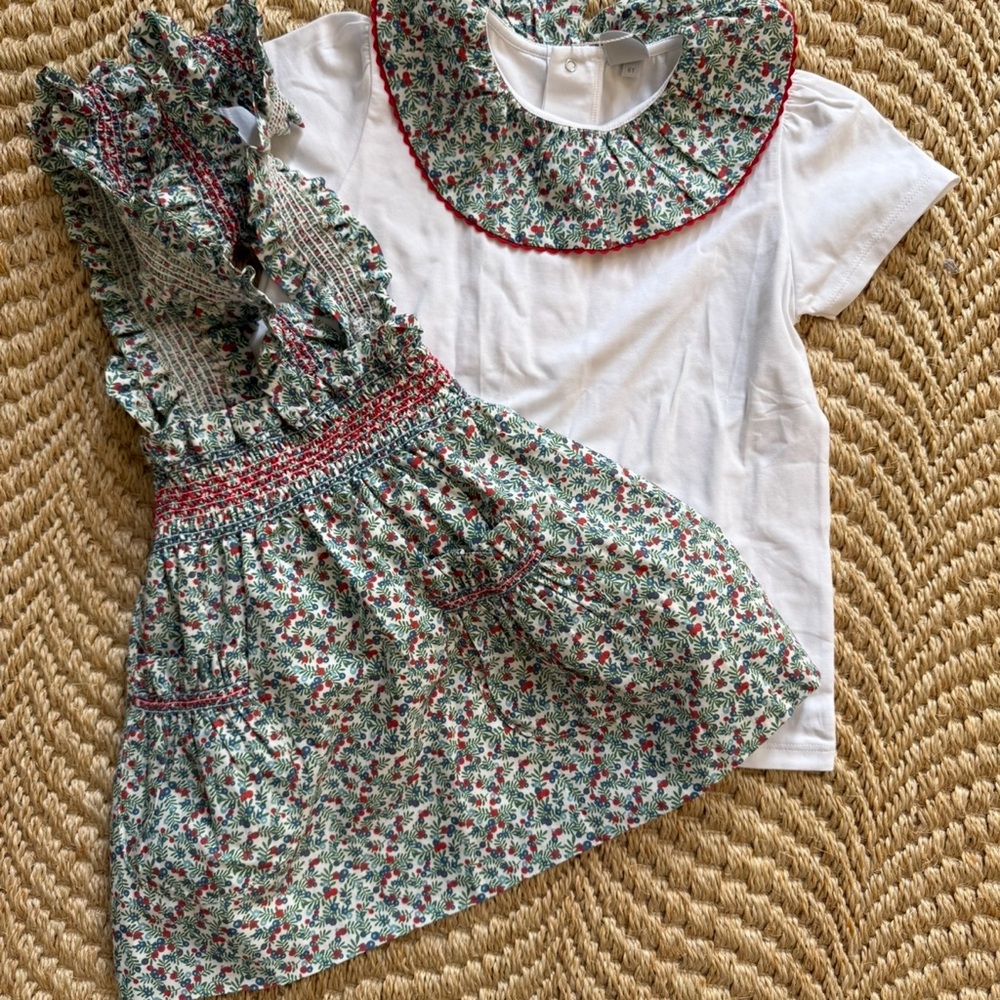 Pepa London Floral Smocked Kids Casual Skirt Set